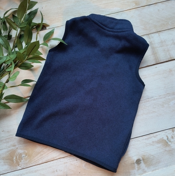 Carter's Toddler Boy Zip Up Sweater Vest Sleeveless Blue Fleece Lined Size 4T - Picture 4 of 4